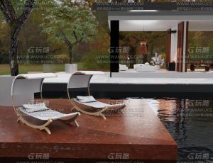 林中泳池小别墅—布兰德Blend项目源文件