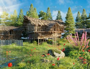 唯美河流部落—布兰德Blend项目源文件