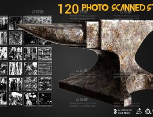 120+图片库垃圾 – 薄片 – 风化木材和划痕 + 彩绘墙壁系列01