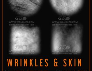 皱纹和 Alpha 皮肤纹理