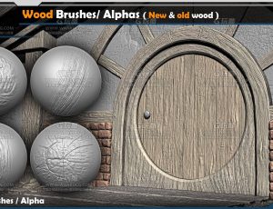 40 支木质 VDM 画笔 Alphas（新旧木材）第 02 卷