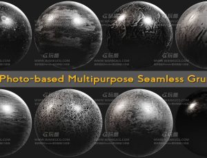 110 个基于照片的多用途无缝Grunge