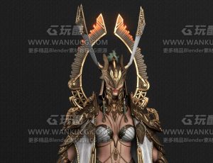 魔幻神族女战士2—布兰德Blend模型