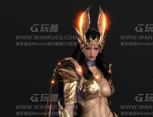 魔幻神族女战士4—布兰德Blend模型
