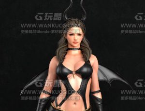 性感皮衣小恶魔女格斗家—布兰德Blend模型