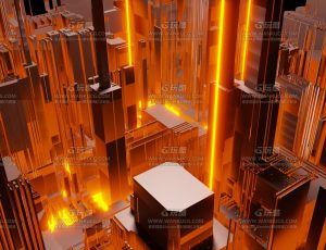 科幻黄色氛围城市—Blend项目源文件