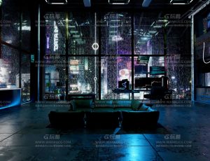 雨天黑客卧室—Blend项目源文件