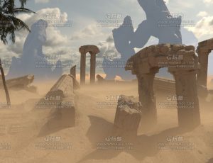 埃及沙漠神庙遗迹—Blend项目源文件