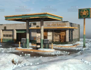 冬季废弃加油站—Blend项目源文件