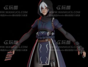 白发忍者少年—布兰德Blend模型