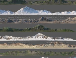 环形山脉—Blend模型