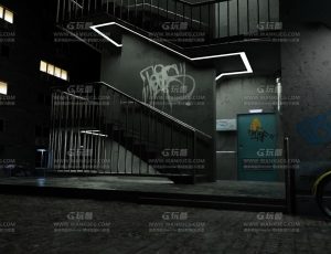 夜晚公寓走廊—Blend项目源文件