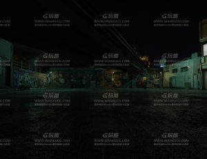 夜晚街头朋克街道—Blend项目源文件