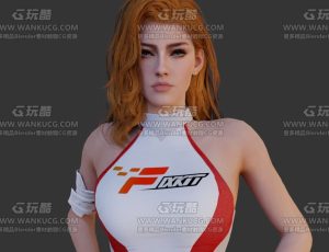 性感欧美赛车女郎—Blend模型