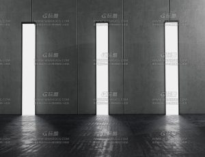 灯带水泥墙复古汽车展示厅—Blend项目源文件