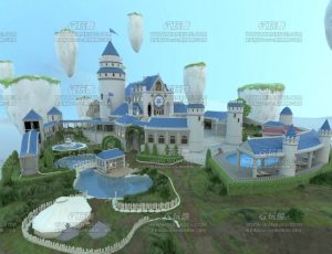 卡通悬浮城堡—Blend项目源文件