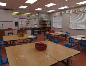 幼儿园手工课堂教室—Blend项目源文件