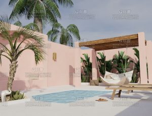 东南亚风格休闲区—Blend项目源文件