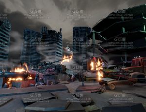 丧尸入侵破损城市—Blend项目源文件