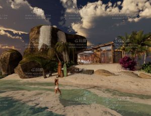 夏威夷夕阳海岛—Blend项目源文件