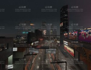 夜晚赛博朋克之城—Blend项目源文件