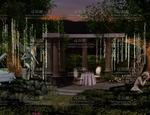 森林烛光晚餐仪式场景—Blend项目源文件