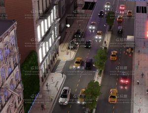 纽约街头夜景—Blend项目源文件