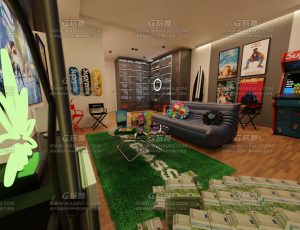 时尚男青年卧房—Blend项目源文件