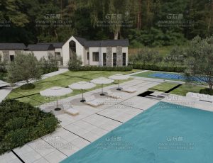 富豪别墅休闲庄园—Blend项目源文件