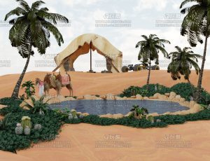 沙漠绿洲地—Blend项目源文件