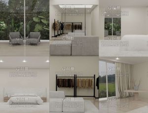 时尚现代简洁干净大别墅—Blend项目源文件