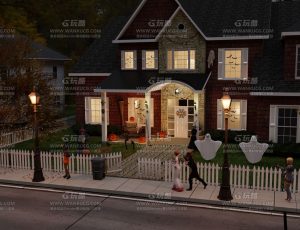 万圣节别墅派对—Blend项目源文件