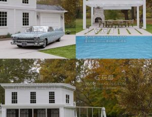 白色富豪别墅—Blend项目源文件