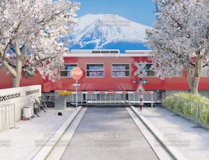 富士山下的火车站—Blend项目源文件