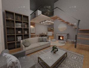 现代普通木板装修套房—Blend项目源文件