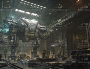 大型超级概念机甲基地—Blend项目源文件