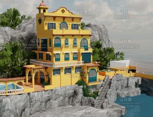 海岛别墅—Blend项目源文件