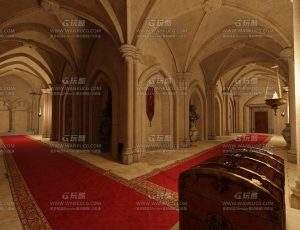 皇家宫殿走廊—Blend项目源文件