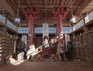 日本武士武器阁楼密室—Blend项目源文件