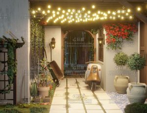 温馨小屋门口—Blend项目源文件