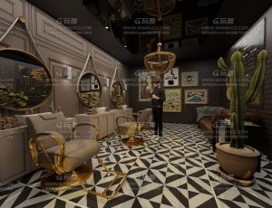 高档理发店中心—Blend项目源文件