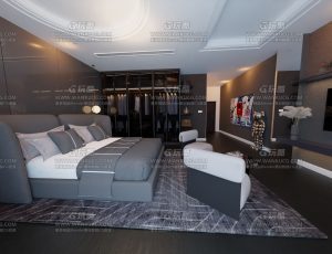 高档装修大卧室—Blend项目源文件