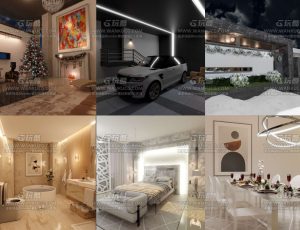 高档富豪老板大别墅—Blend项目源文件