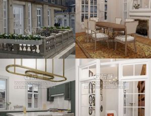 北欧风格复古装修大套房—Blend项目源文件