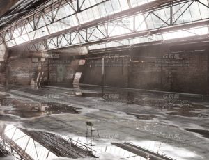 漏雨废弃大车间—Blend项目源文件