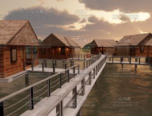 夏威夷游戏玩别墅群—Blend项目源文件