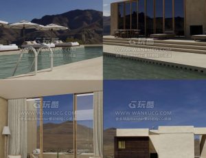 高档山谷中的别墅—Blend项目源文件