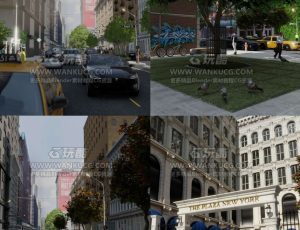 清晨纽约老街道—Blend项目源文件