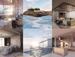 海岛富豪独栋大别墅—Blend项目源文件