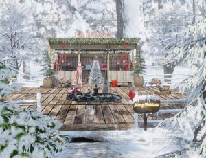 圣诞节林中小木屋—Blend项目源文件